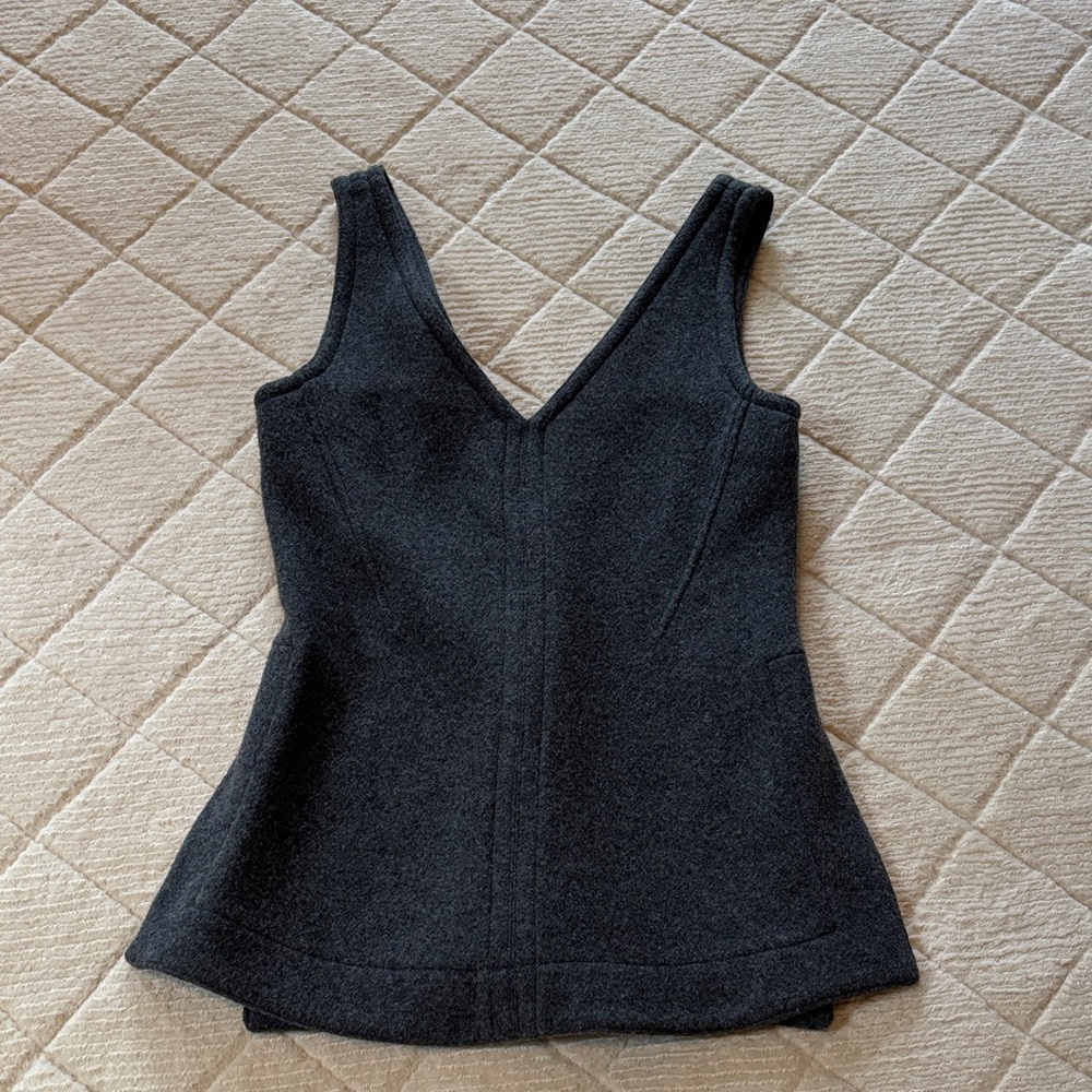 Proenza Schouler Charcoal V-Neck Top